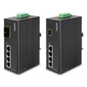 PLANET ISW-514PTF 4-Port 10/100Mbps with PoE +1-Port 100FX(SFP) Industrial Ethernet Switch - (-40~75 degrees C)